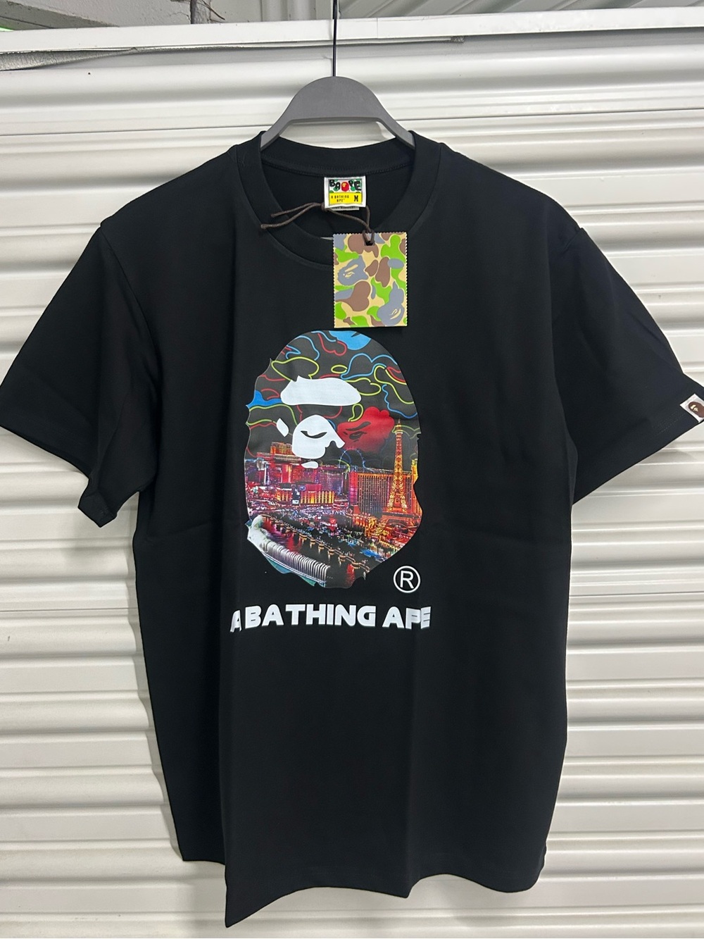 A Bathing Ape Black Short-Sleeve Graphic Tee
